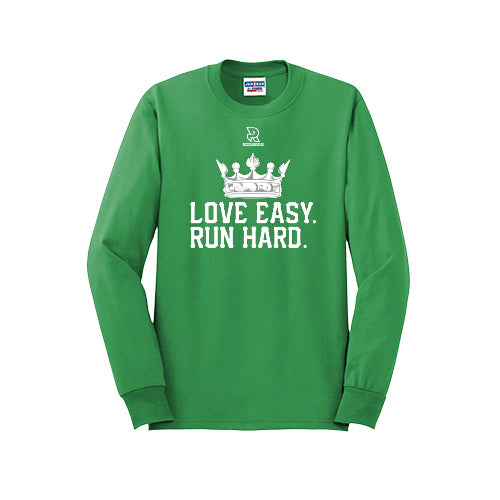 LOVE EASY RUN HARD (White) - Long Sleeve 50/50 Tee