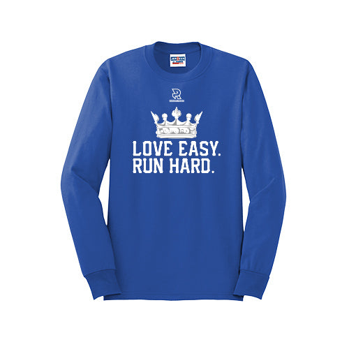 LOVE EASY RUN HARD (White) - Long Sleeve 50/50 Tee