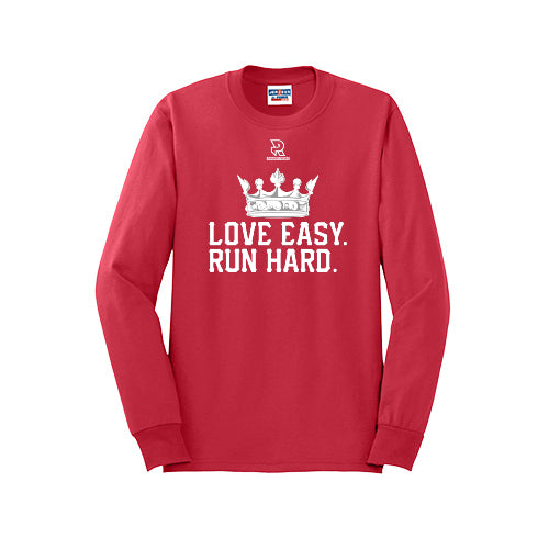 LOVE EASY RUN HARD (White) - Long Sleeve 50/50 Tee