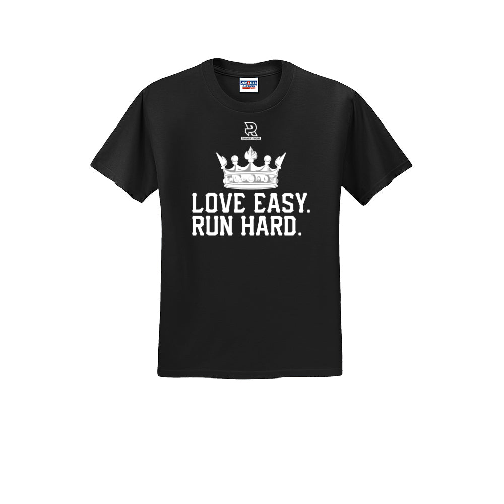 LOVE EASY RUN HARD (White) - Short Sleeve Cotton Tee