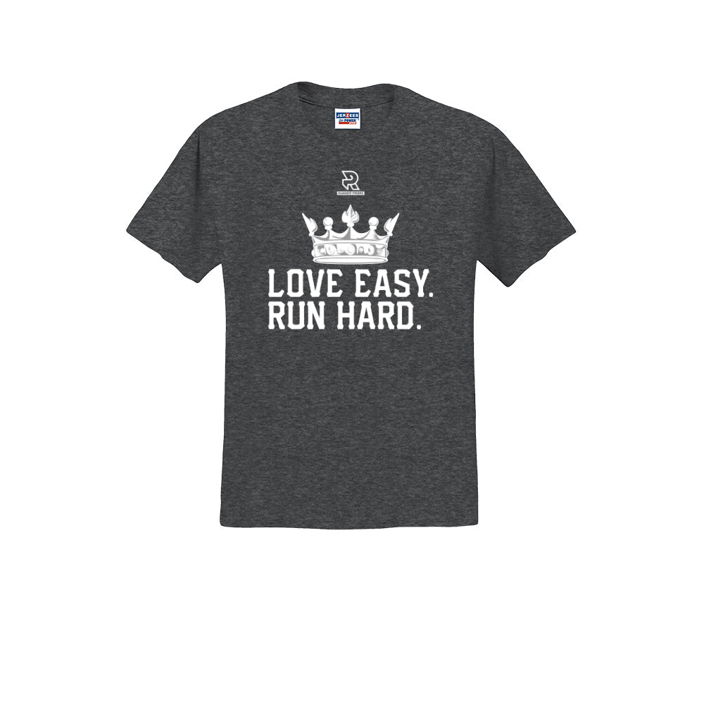 LOVE EASY RUN HARD (White) - Short Sleeve Cotton Tee