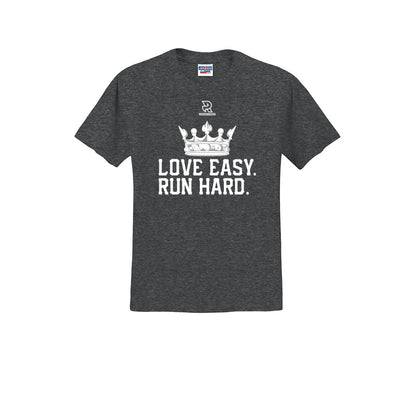 LOVE EASY RUN HARD (White) - Short Sleeve Cotton Tee