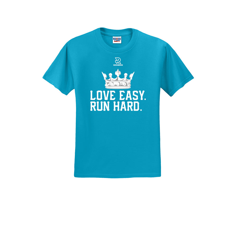 LOVE EASY RUN HARD (White) - Short Sleeve Cotton Tee
