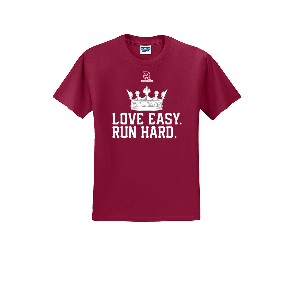 LOVE EASY RUN HARD (White) - Short Sleeve Cotton Tee