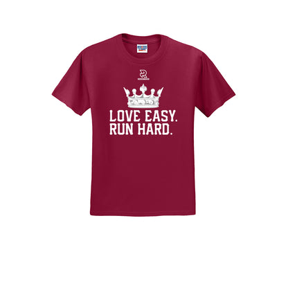 LOVE EASY RUN HARD (White) - Short Sleeve Cotton Tee