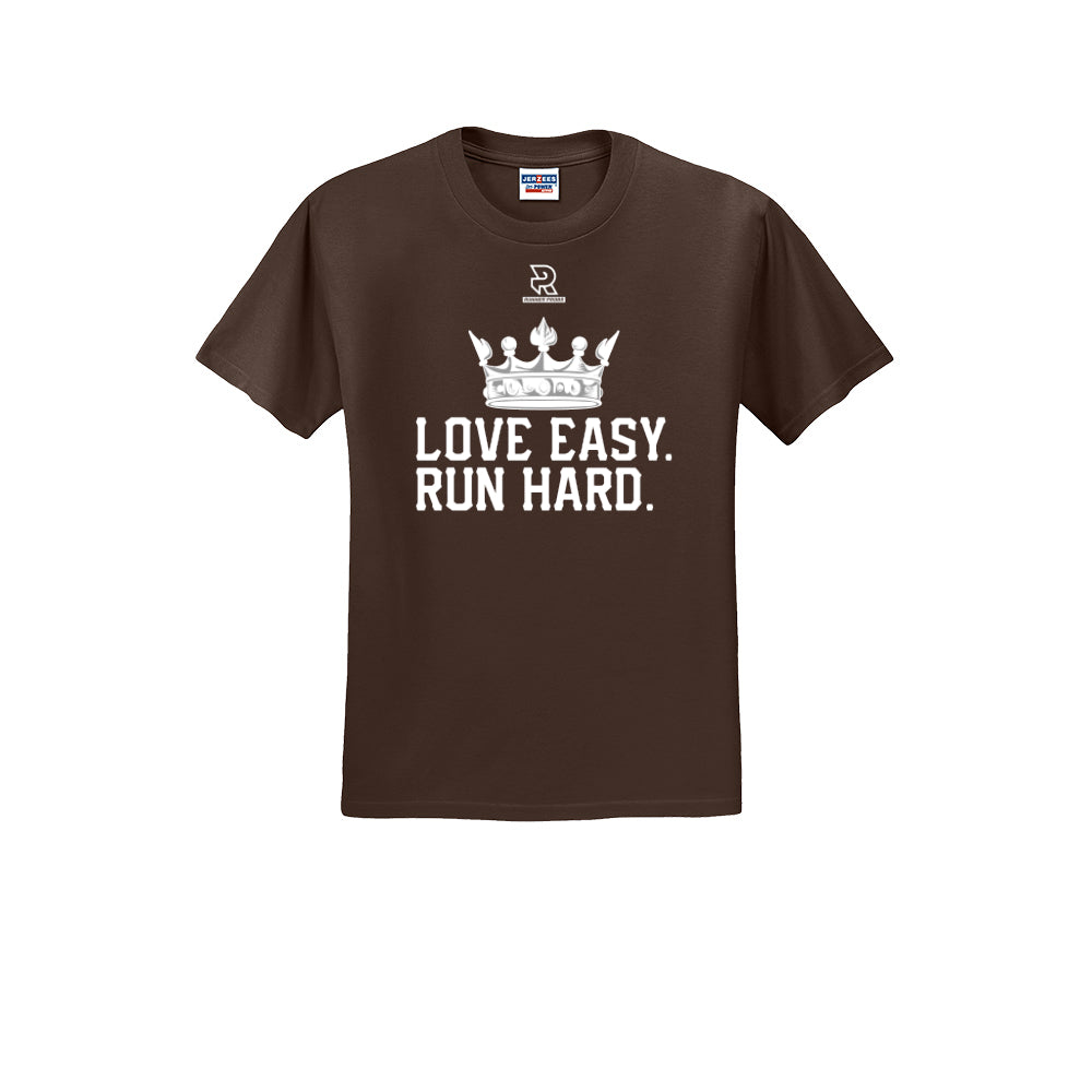 LOVE EASY RUN HARD (White) - Short Sleeve Cotton Tee