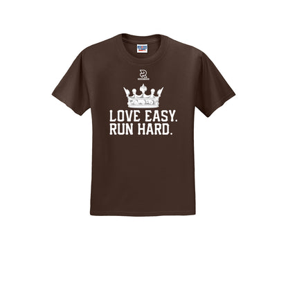 LOVE EASY RUN HARD (White) - Short Sleeve Cotton Tee