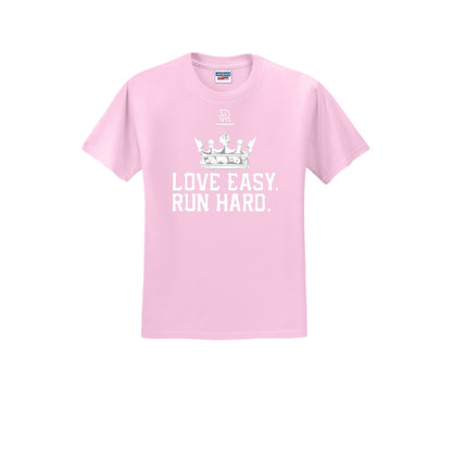 LOVE EASY RUN HARD (White) - Short Sleeve Cotton Tee