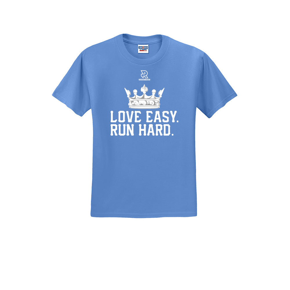 LOVE EASY RUN HARD (White) - Short Sleeve Cotton Tee