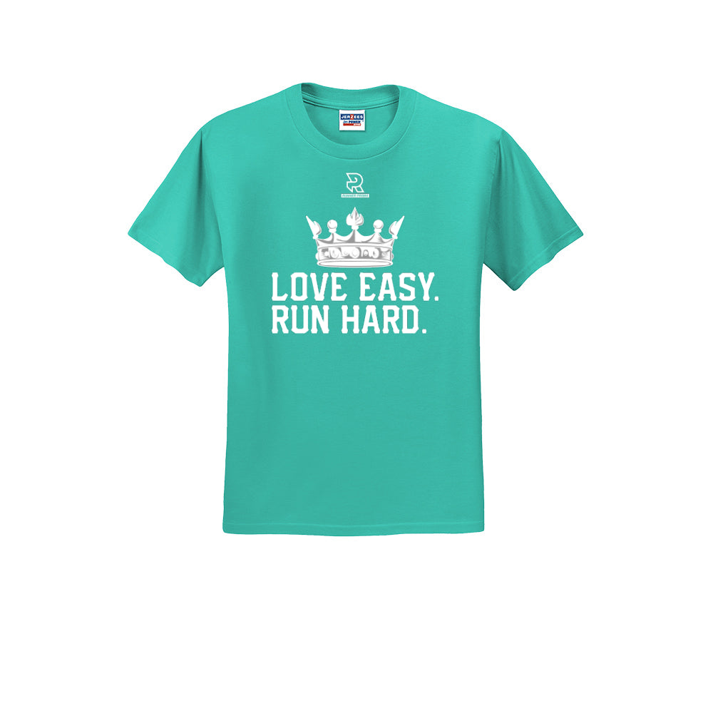 LOVE EASY RUN HARD (White) - Short Sleeve Cotton Tee
