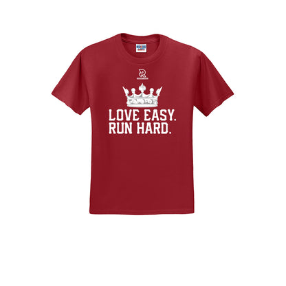LOVE EASY RUN HARD (White) - Short Sleeve Cotton Tee