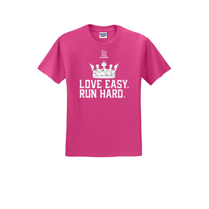 LOVE EASY RUN HARD (White) - Short Sleeve Cotton Tee