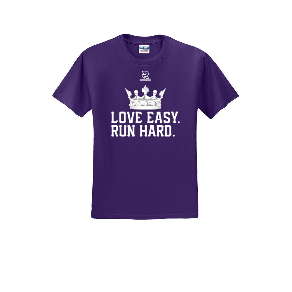 LOVE EASY RUN HARD (White) - Short Sleeve Cotton Tee