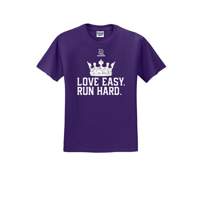 LOVE EASY RUN HARD (White) - Short Sleeve Cotton Tee