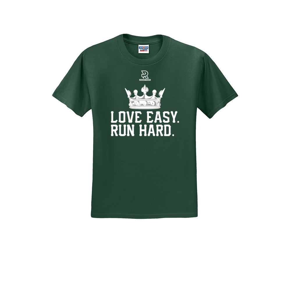 LOVE EASY RUN HARD (White) - Short Sleeve Cotton Tee