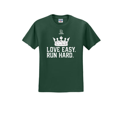 LOVE EASY RUN HARD (White) - Short Sleeve Cotton Tee