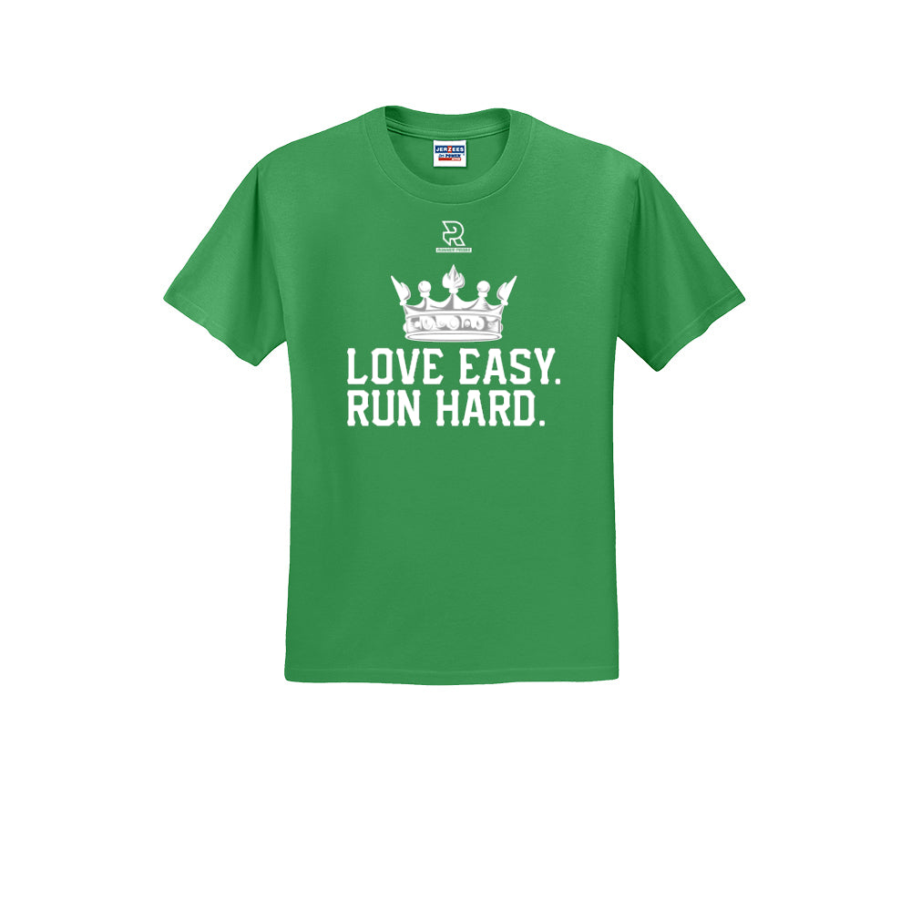 LOVE EASY RUN HARD (White) - Short Sleeve Cotton Tee
