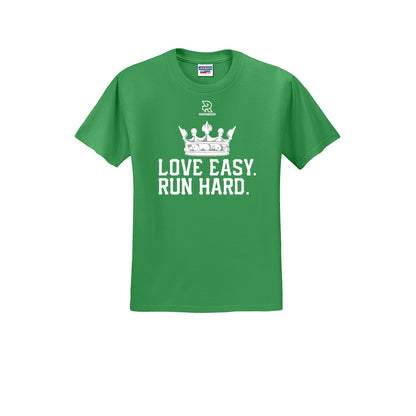 LOVE EASY RUN HARD (White) - Short Sleeve Cotton Tee