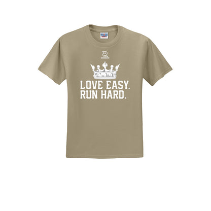 LOVE EASY RUN HARD (White) - Short Sleeve Cotton Tee