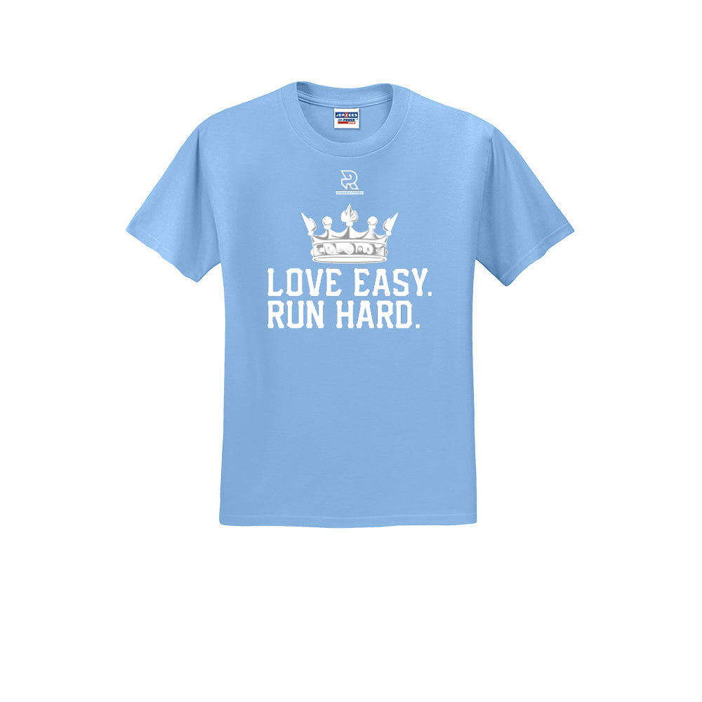 LOVE EASY RUN HARD (White) - Short Sleeve Cotton Tee
