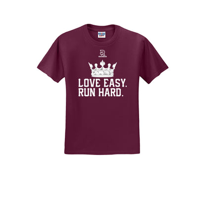LOVE EASY RUN HARD (White) - Short Sleeve Cotton Tee