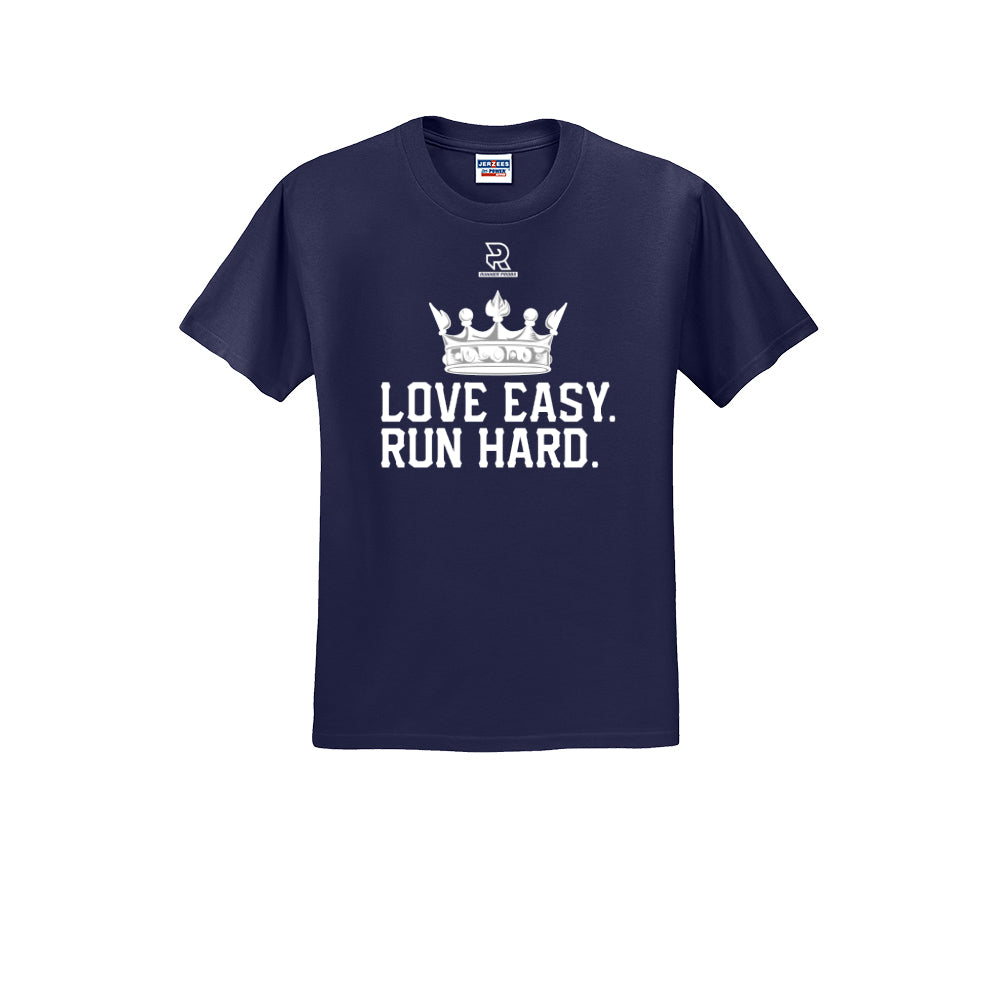 LOVE EASY RUN HARD (White) - Short Sleeve Cotton Tee