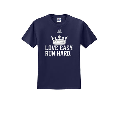 LOVE EASY RUN HARD (White) - Short Sleeve Cotton Tee