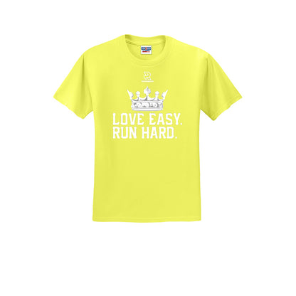 LOVE EASY RUN HARD (White) - Short Sleeve Cotton Tee