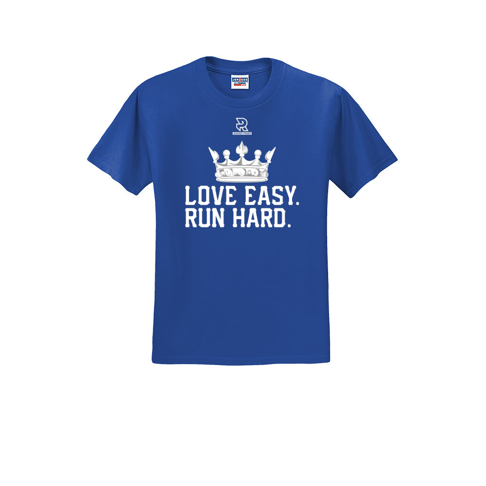 LOVE EASY RUN HARD (White) - Short Sleeve Cotton Tee