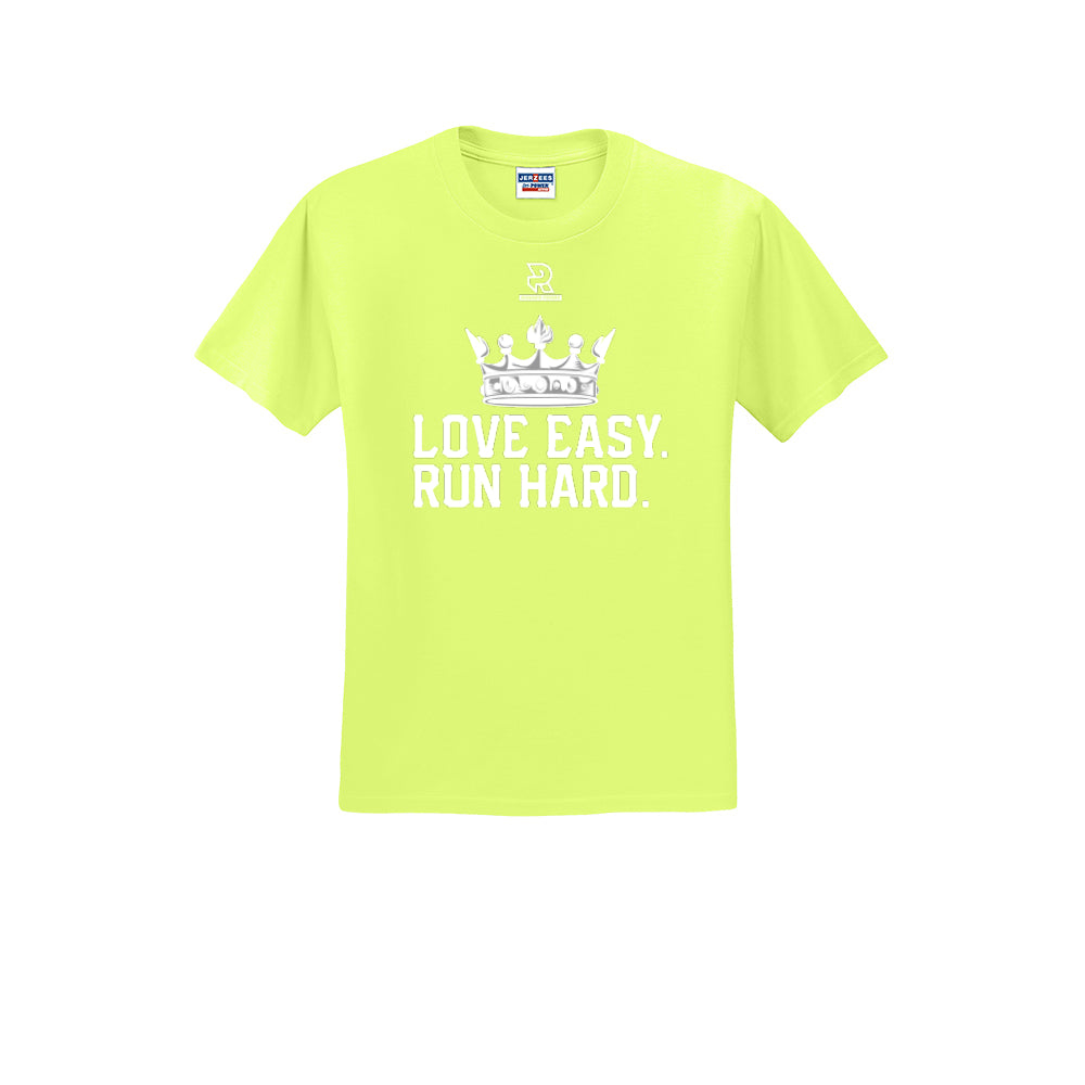 LOVE EASY RUN HARD (White) - Short Sleeve Cotton Tee