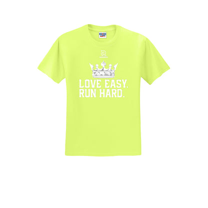 LOVE EASY RUN HARD (White) - Short Sleeve Cotton Tee