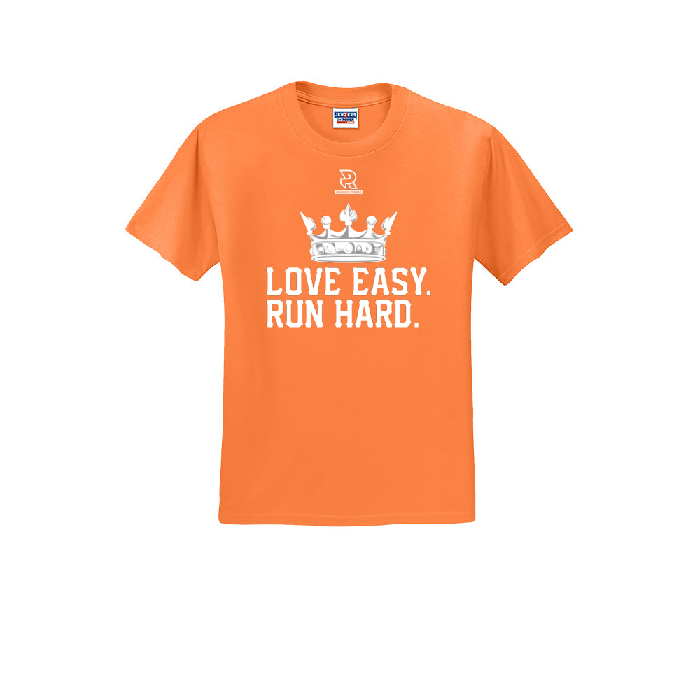 LOVE EASY RUN HARD (White) - Short Sleeve Cotton Tee