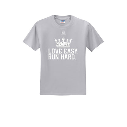 LOVE EASY RUN HARD (White) - Short Sleeve Cotton Tee