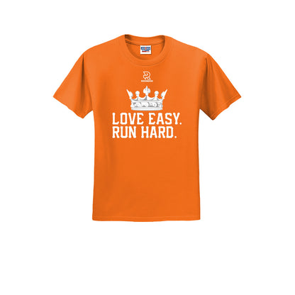 LOVE EASY RUN HARD (White) - Short Sleeve Cotton Tee