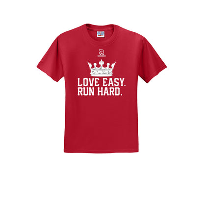 LOVE EASY RUN HARD (White) - Short Sleeve Cotton Tee