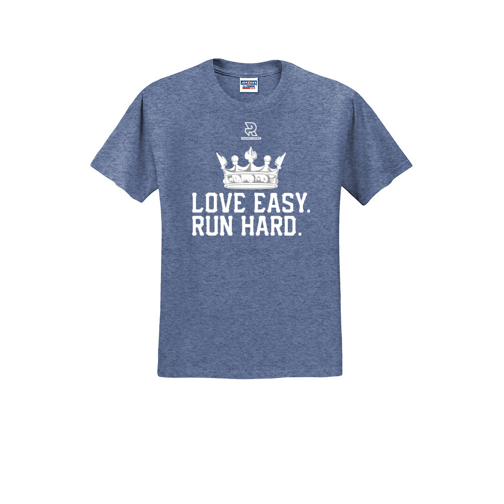 LOVE EASY RUN HARD (White) - Short Sleeve Cotton Tee