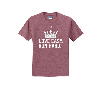 LOVE EASY RUN HARD (White) - Short Sleeve Cotton Tee