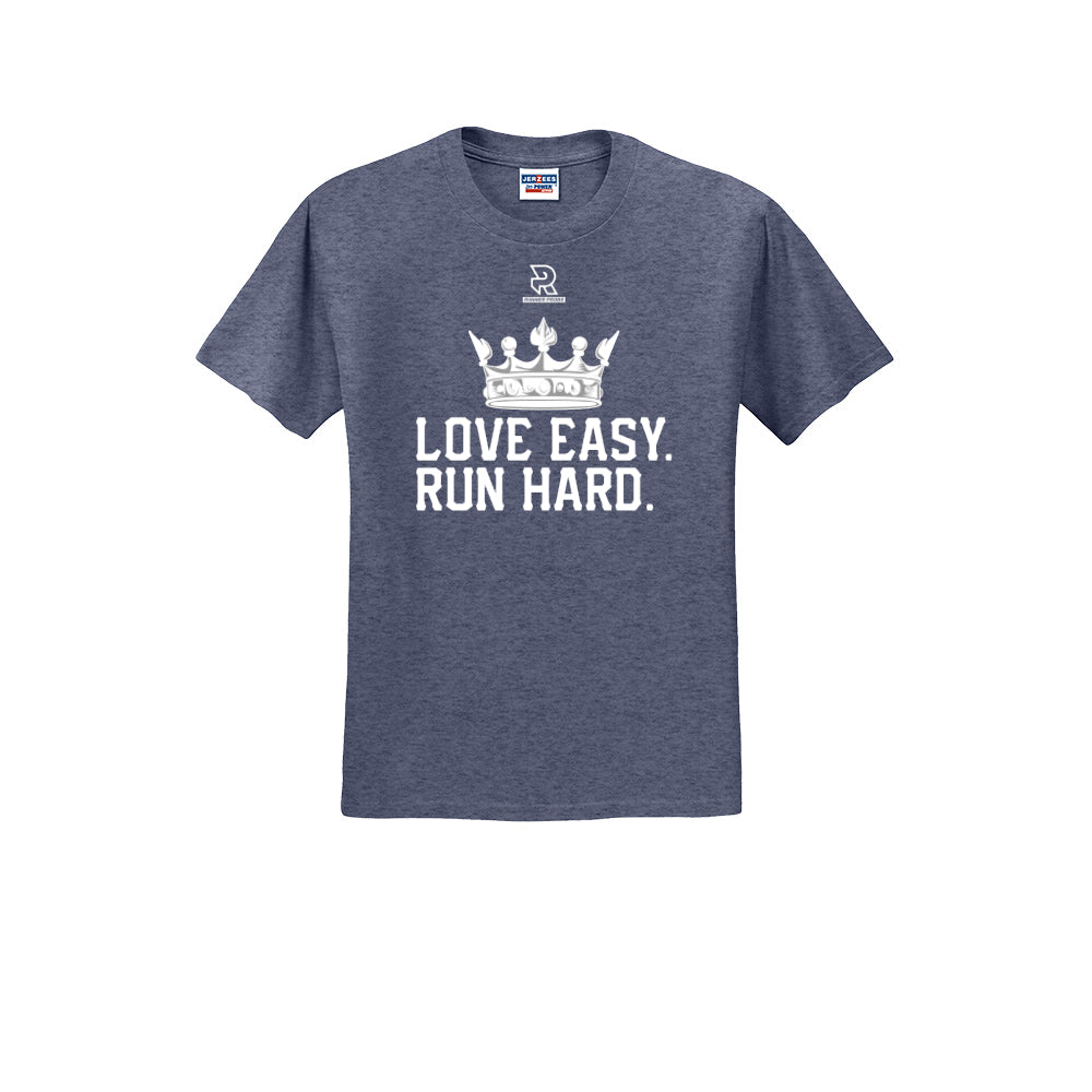 LOVE EASY RUN HARD (White) - Short Sleeve Cotton Tee