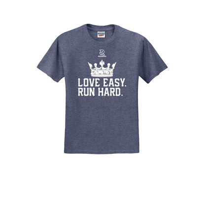 LOVE EASY RUN HARD (White) - Short Sleeve Cotton Tee