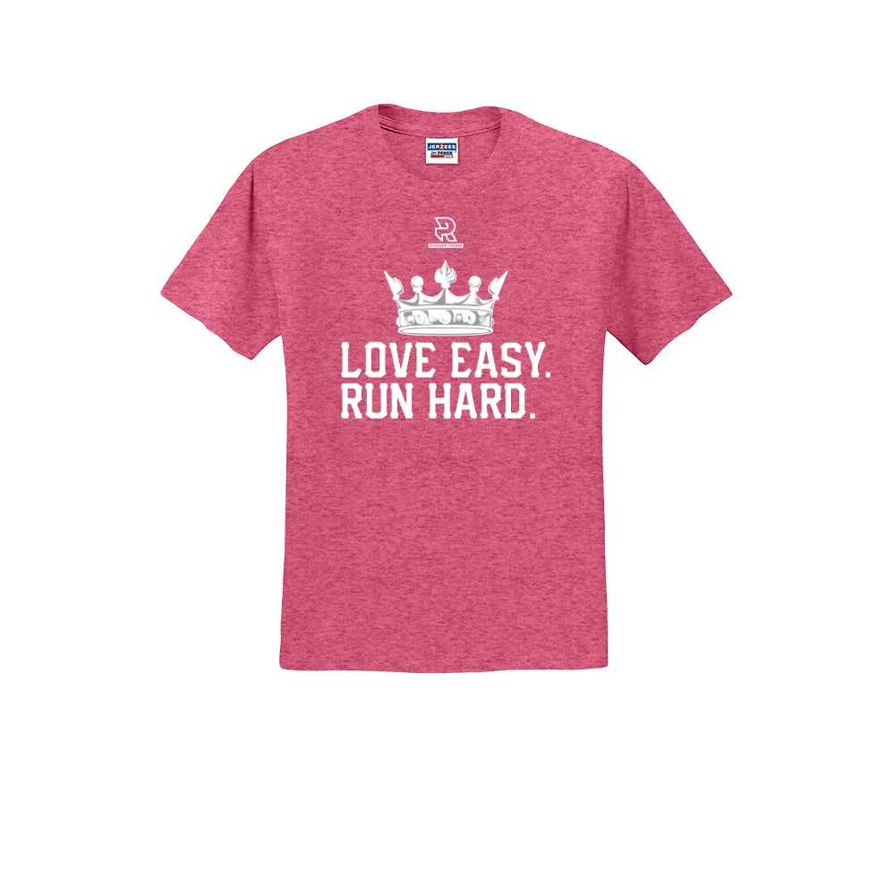 LOVE EASY RUN HARD (White) - Short Sleeve Cotton Tee