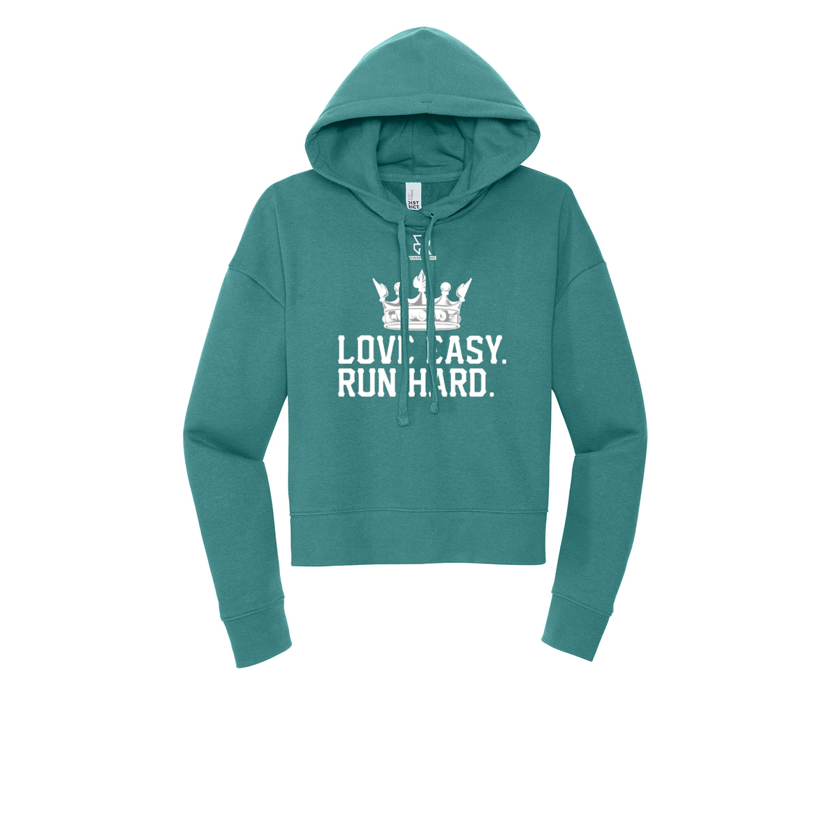 LOVE EASY RUN HARD (White) - Womens Fleece Hoodie