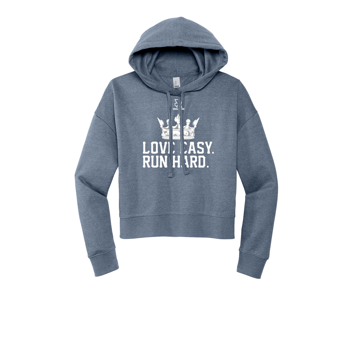LOVE EASY RUN HARD (White) - Womens Fleece Hoodie