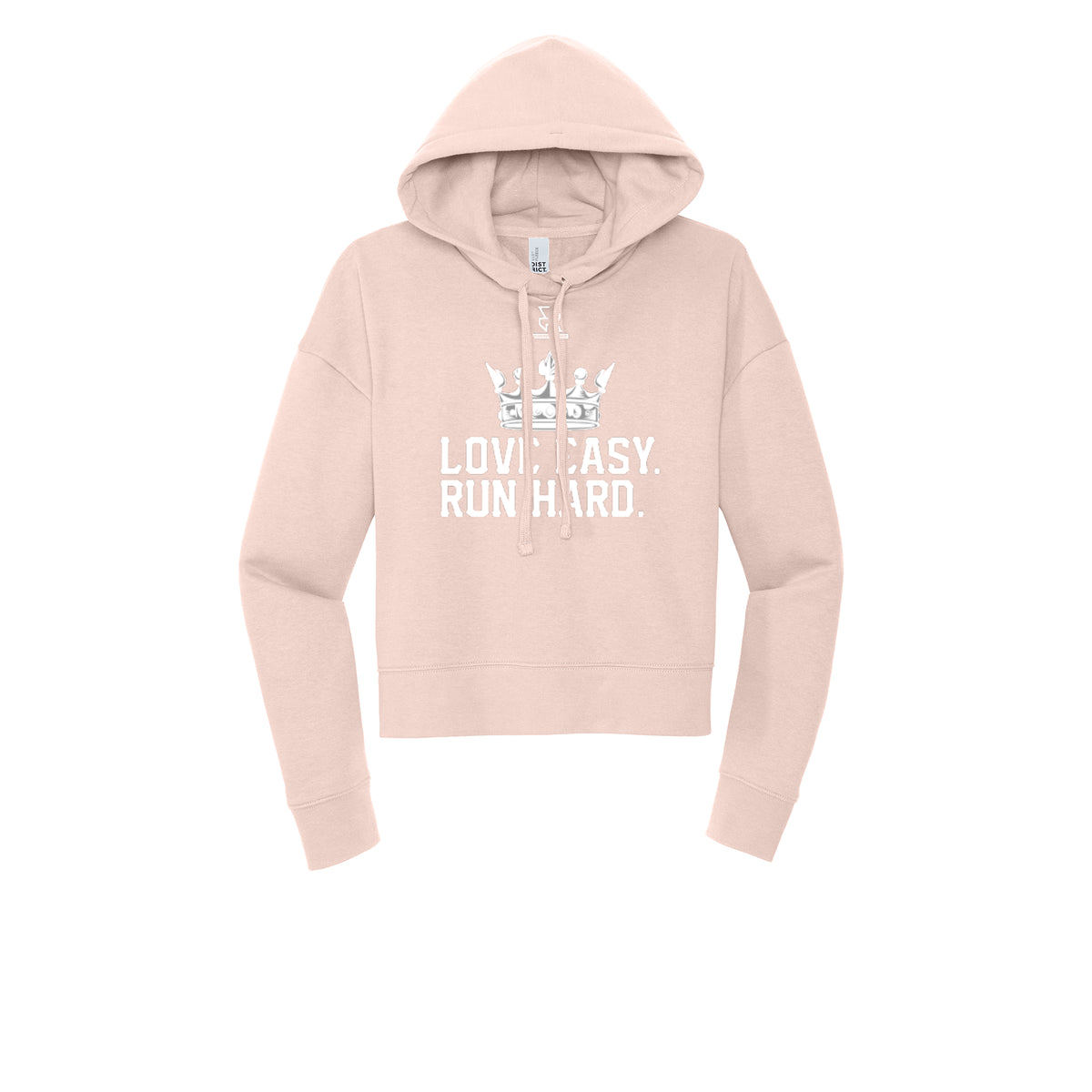 LOVE EASY RUN HARD (White) - Womens Fleece Hoodie