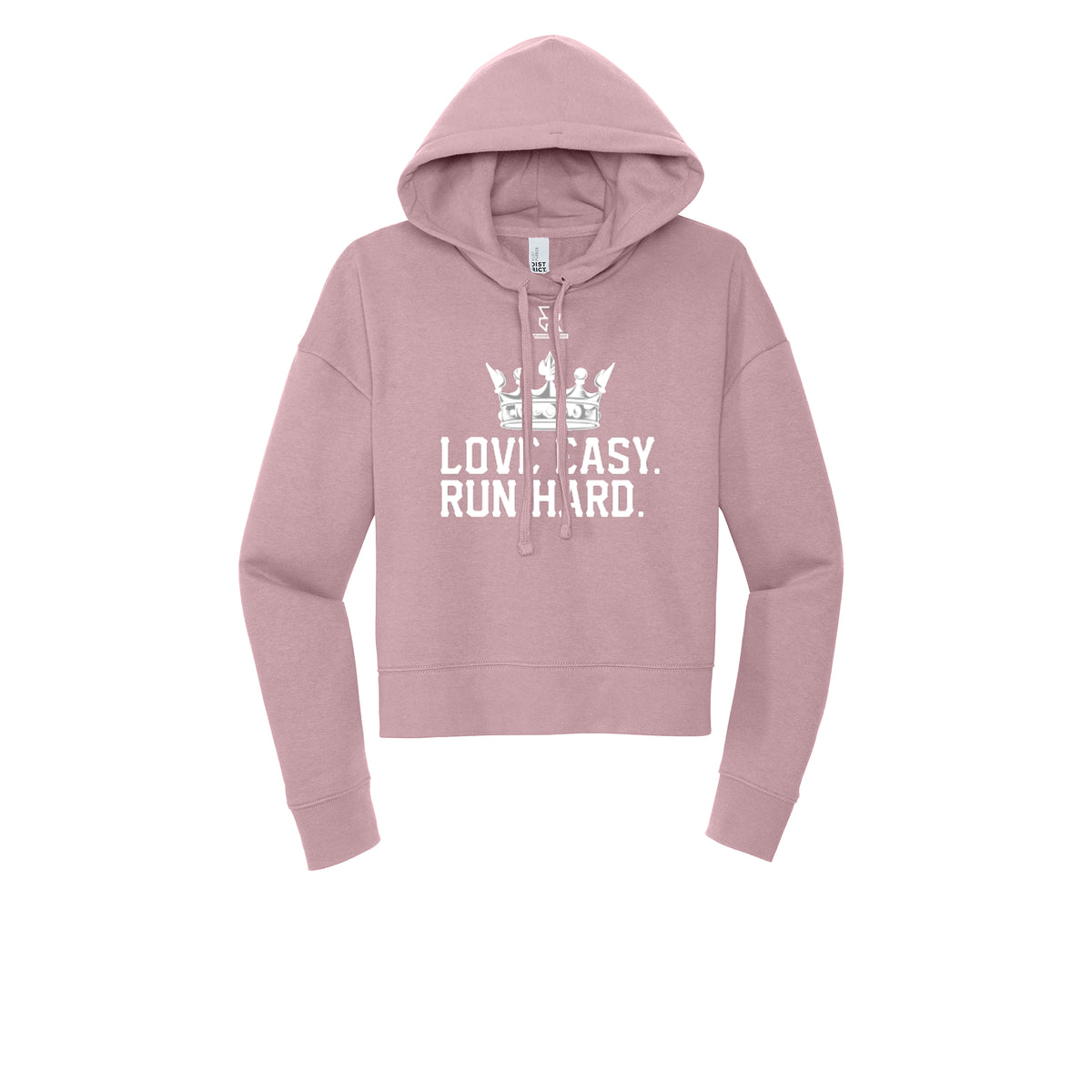 LOVE EASY RUN HARD (White) - Womens Fleece Hoodie