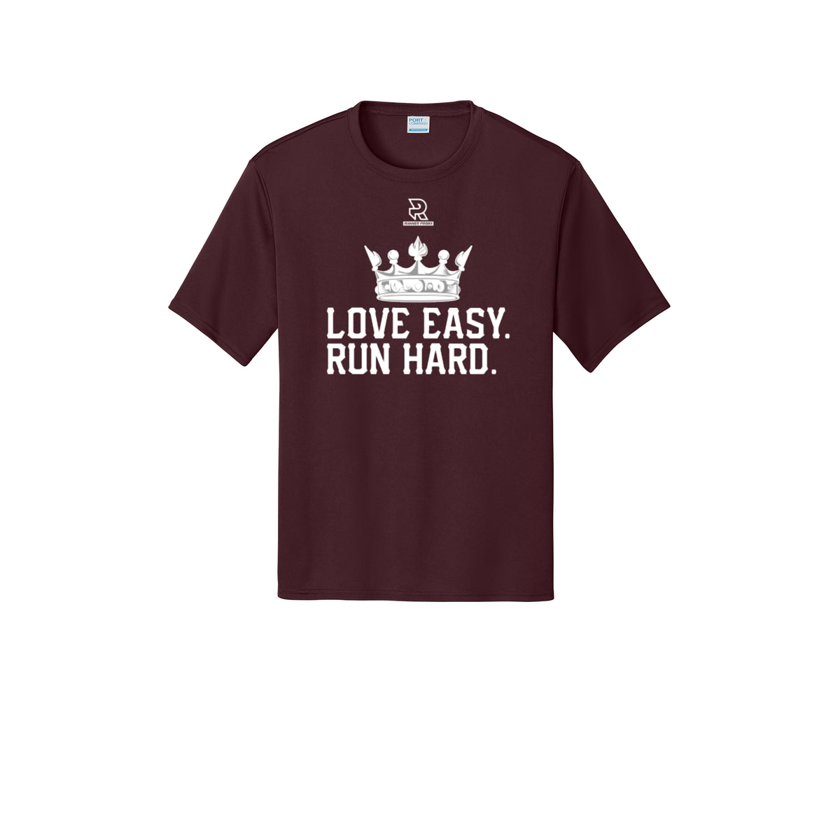 LOVE EASY RUN HARD (White) - Short Sleeve Performance Tee