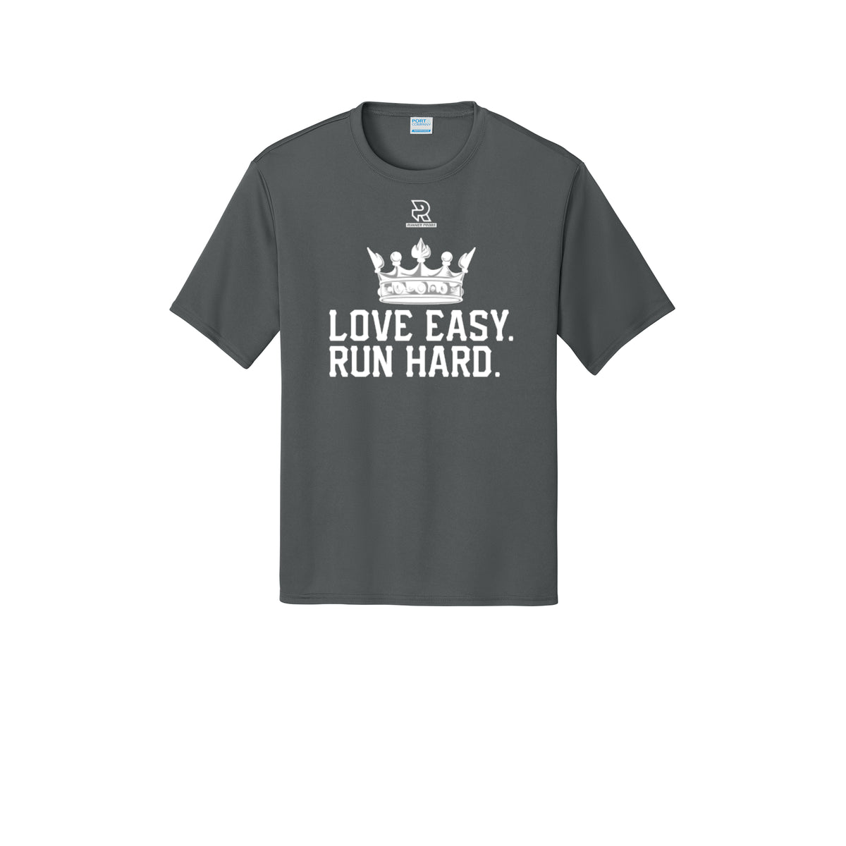 LOVE EASY RUN HARD (White) - Short Sleeve Performance Tee