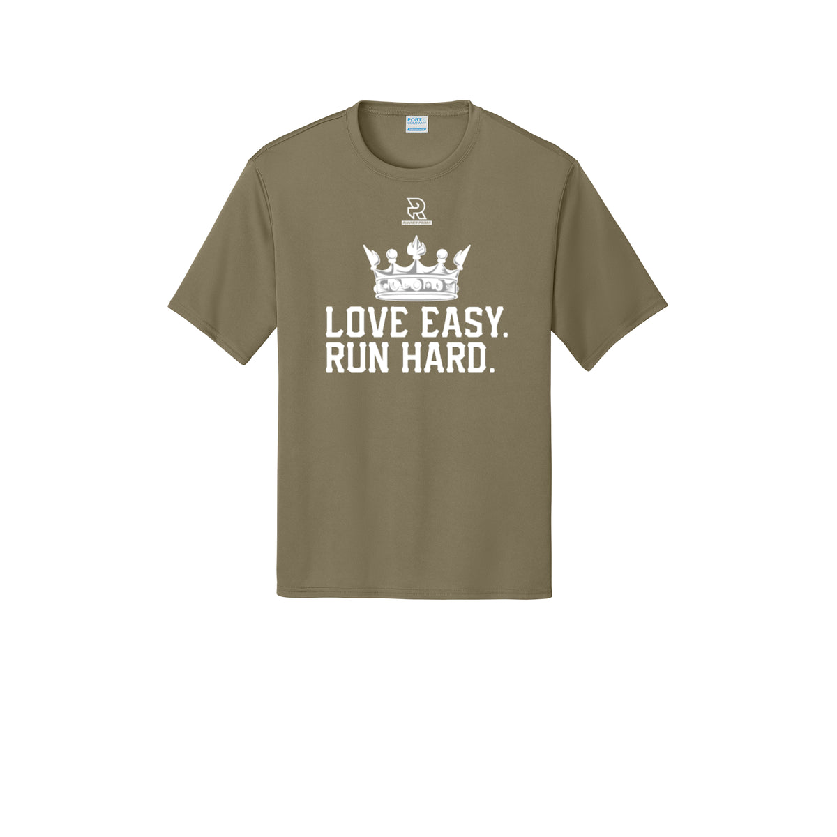 LOVE EASY RUN HARD (White) - Short Sleeve Performance Tee