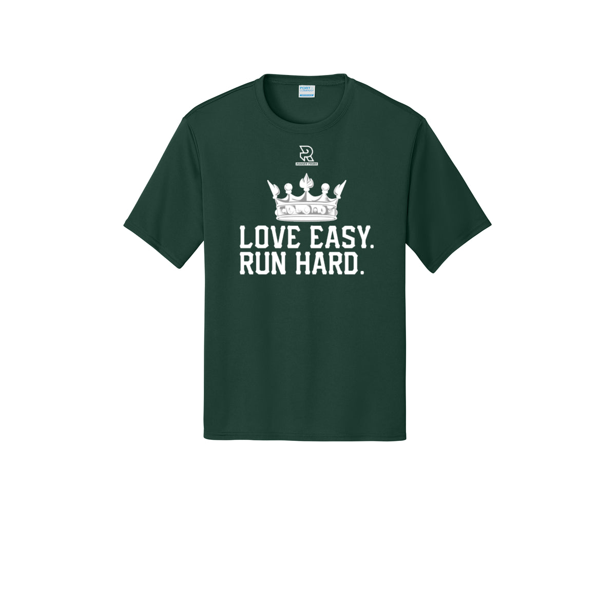 LOVE EASY RUN HARD (White) - Short Sleeve Performance Tee