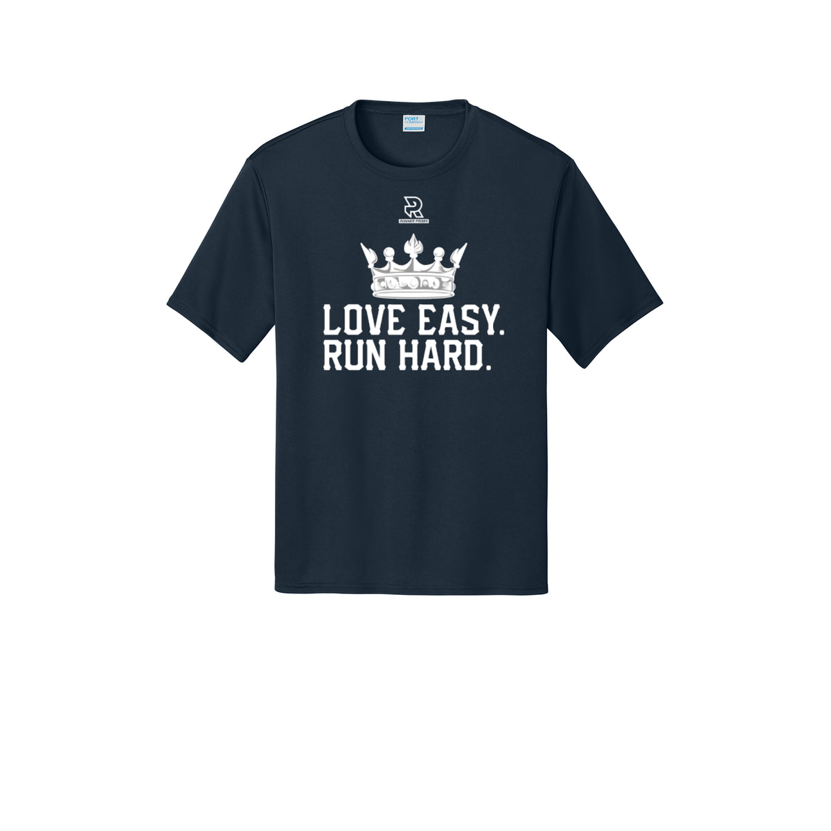 LOVE EASY RUN HARD (White) - Short Sleeve Performance Tee