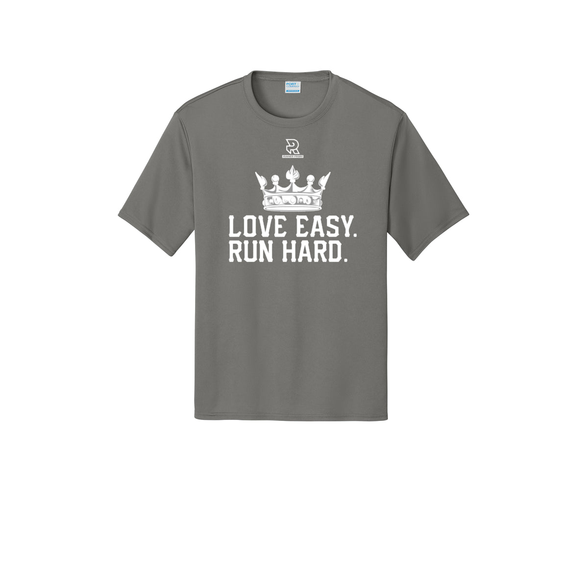 LOVE EASY RUN HARD (White) - Short Sleeve Performance Tee